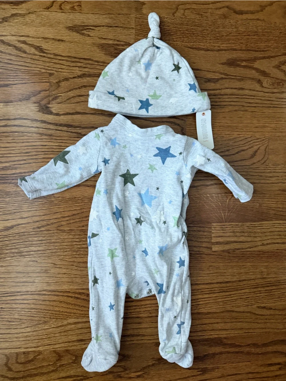 Gymboree I Am New Here star pajamas 0-3 months